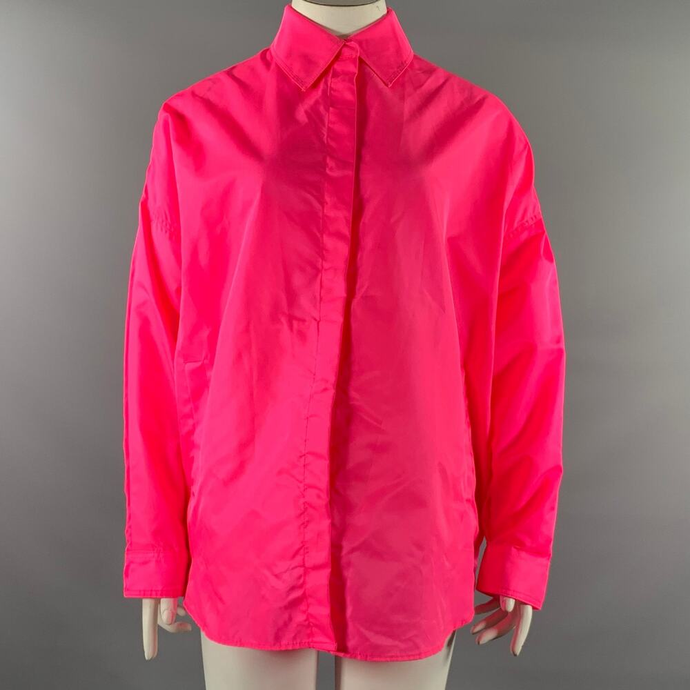THE FRANKIE SHOP Size M/L Pink Polyester Shirt Jacket Shirt